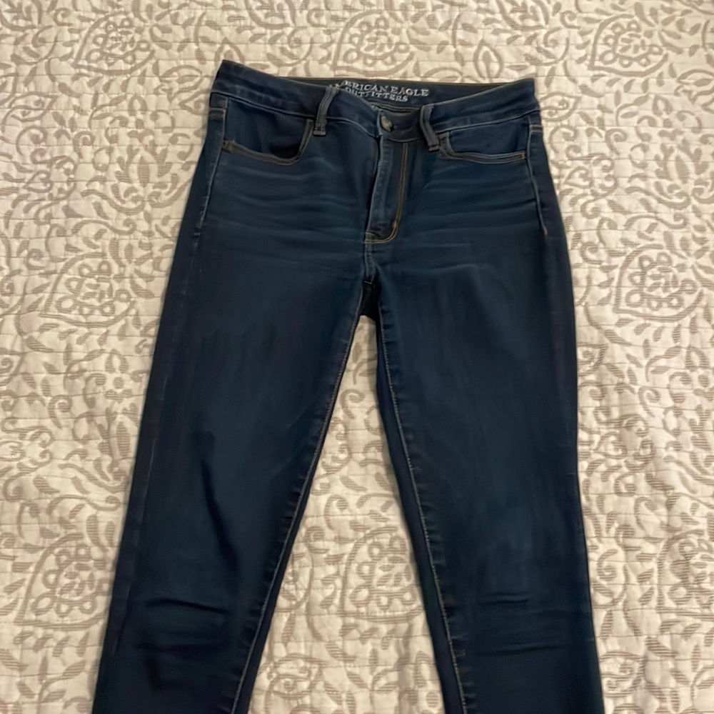 American Eagle blue super super stretch jeans